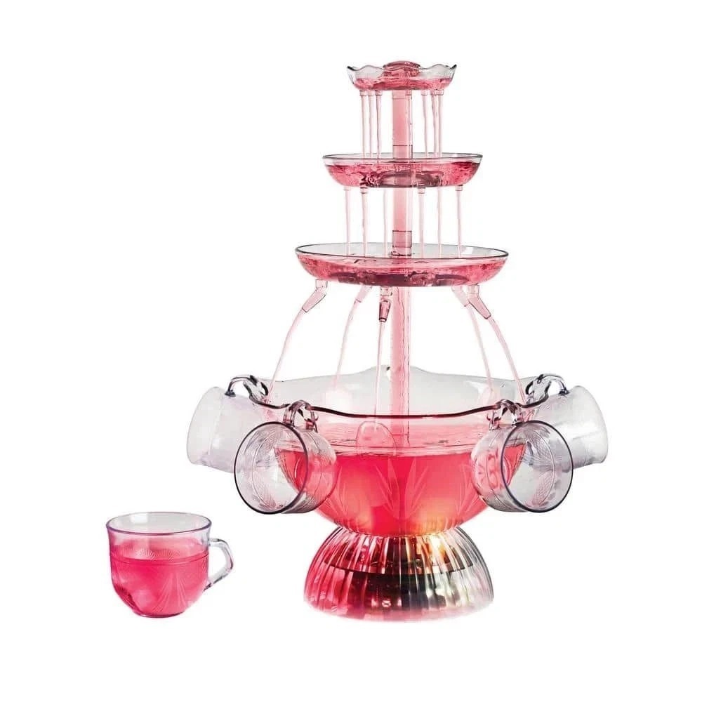 Nostalgia 3 Tier 1 Gallon Lighted Party Fountain Vintage NIOB